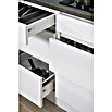 Respekta Premium Küchenzeile GLRP395HWSGKE (Breite: 395 cm, Mit Elektrogeräten, Schwarz Hochglanz)