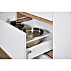 Respekta Premium Küchenzeile GLRP330HESG (Breite: 330 cm, Mit Elektrogeräten, Grau Hochglanz)