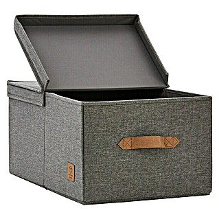 Store It Aufbewahrungsbox mit Klappdeckel (L x B x H: 47 x 30 x 22 cm, Grau)