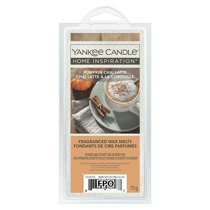 Yankee Candle Home Inspirations DuftwachsPumpkin Chai Latte, 75 g Front View