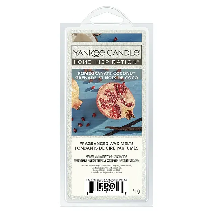 Yankee Candle Home Inspirations Duftwachs - Pomegranate Coconut, 75 g - Yankee Candle Home Inspiration Duftwachs mit Granatapfel und Kokosnuss Duft für ein angenehmes und einladendes Ambiente.
