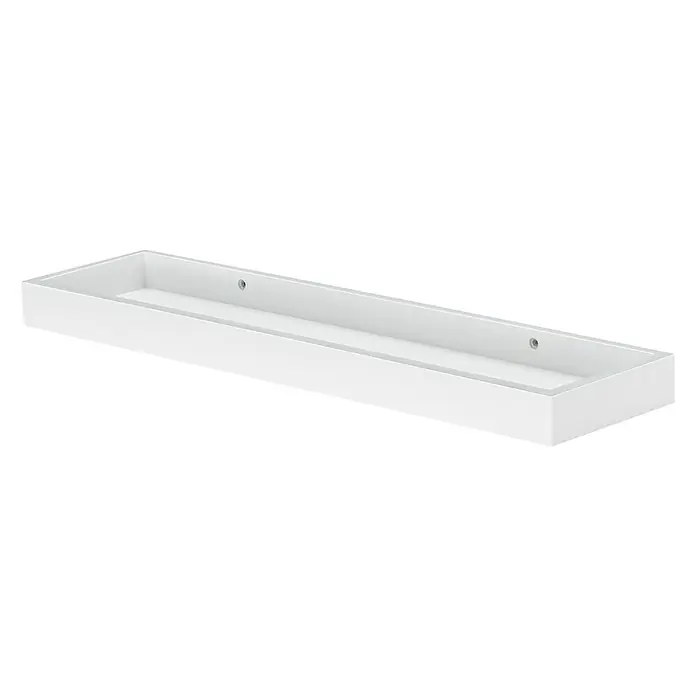 Dolle Estante de pared Loggia - L x An x Al: 60 x 15 x 4 cm, Blanco - Estante de pared blanco con bordes elevados para almacenamiento seguro. Diseño elegante para espacios modernos.