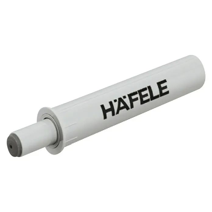 Häfele Cierre de puerta con amortiguador - Fuerza de adherencia: 0,3 kg, Gris - Un amortiguador de puerta de armario blanco de Häfele, un accesorio práctico para puertas y cajones de cierre suave en su hogar u oficina.