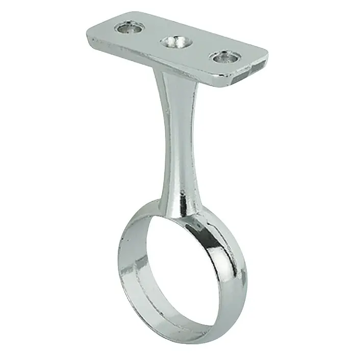 Häfele Soporte de barra para ropa - Zinc, Plateado - Soporte de barra de armario cromado brillante. El soporte es robusto y fácil de instalar para un sistema de armario.