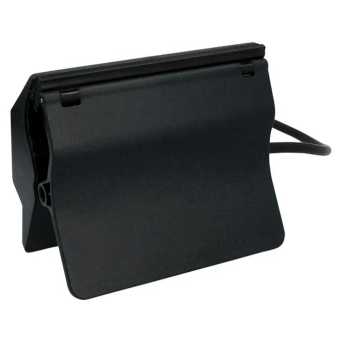UniTEC Tischsteckdose - 3-fach, Weiß/Anthrazit, 25 x 9 x 19 cm - Schwarzer Universal-Sonnenblendenschutz für Autos, um die Sicht zu verbessern und die Sicherheit beim Fahren zu erhöhen.