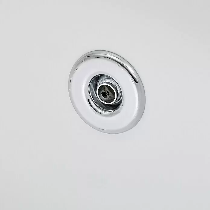 Ottofond Whirlpool Palermo - 190 x 90 cm, Sanitäracryl, Weiß, Inklusive Ab- und Überlaufgarnitur mit Wassereinlauf und Wannenrandarmatur S2000 - Detailaufnahme