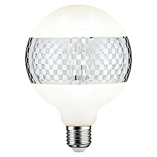 Paulmann LED-Lampe Vintage Globe-Form E27 (E27, 4,5 W, G125, 420 lm, Silber kariert)
