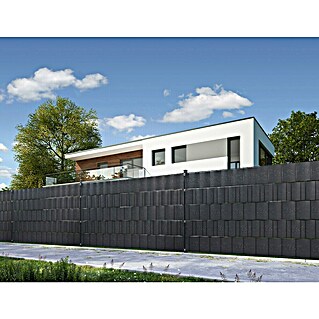 Floraworld Sichtschutzstreifen (Holzoptik Anthrazit)