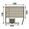 Finnwood Massivholzsauna Bjoern 2 (Elektroofen, Steuerung Ofen: Integriert, L x B x H: 178 x 195 x 203 cm) | BAUHAUS