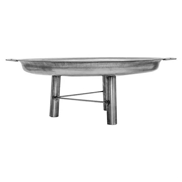 Feuerschale - 50 cm, Edelstahl - Stilvolle Feuerschale aus Metall mit stabilem Untergestell für gemütliche Abende im Freien. Das ideale Produkt für Garten und Terrasse.