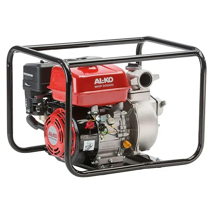 AL-KO Schmutzwasserpumpe - 4,1 kW, Max. Fördermenge: 30.000 l/h, Eintauchtiefe: 6 m - AL-KO BMP 30000 Wasserpumpe, rot, für Bewässerung oder Entwässerung. Kraftvolle und zuverlässige Pumpe im robusten Rahmen.