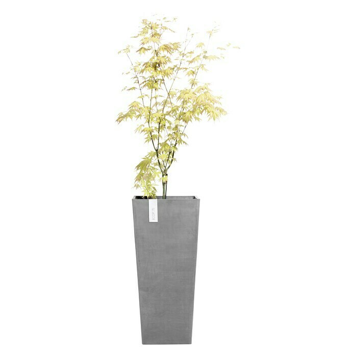 Ecopots Rotterdam Pflanzsäule eckig (Außenmaß (L x B x H): 32 x 32 x 70 cm, Kunststoff, Grau) | BAUHAUS