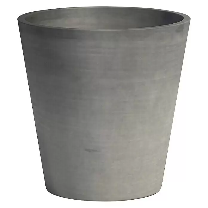 Ecopots Orchideentopf Morinda - Außenmaß (Ø x H): 14 x 16 cm, Kunststoff, Grau - Ein hoher, konischer grauer Pflanztopf.