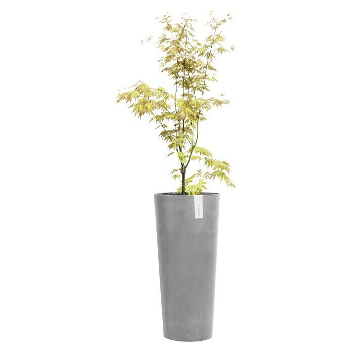 Ecopots Amsterdam Pflanzsäule rund Amsterdam (Außenmaß (Ø x H): 32,5 x 70 cm, Kunststoff, Grau) | BAUHAUS