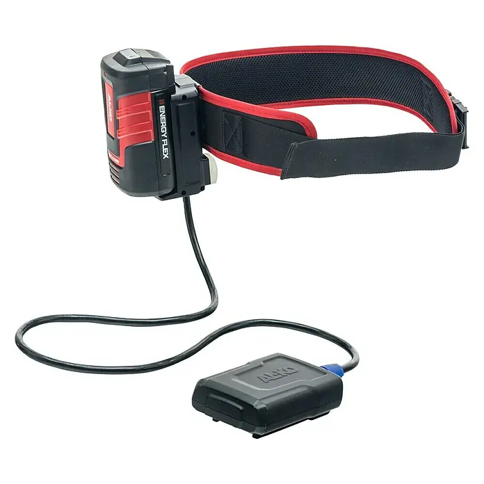 AL-KO 36V Akku Tragegürtel für Rasenmäher - Anthrazit, AL-KO Akku-Geräte Easy Flex - AL-KO Energy Flex Akku-Gürtel mit roter und schwarzer Farbgebung. Ideal für Gartenarbeiten, bietet er Komfort und Flexibilität.