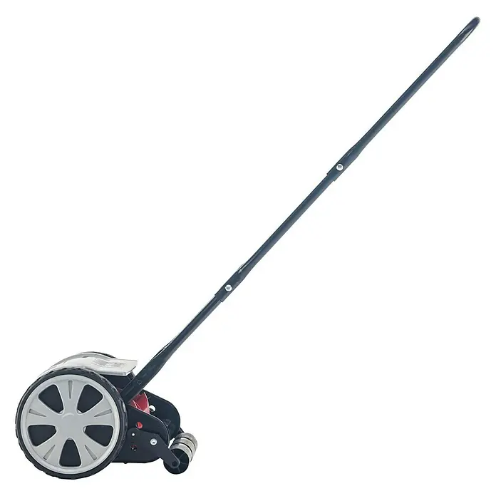 AL-KO Easy Spindelmäher Razor Cut 28.1 HM - Schnittbreite: 28 cm - Bild einer manuellen Spindelmäher mit verstellbarem Griff, ideal für präzise Rasenpflege.