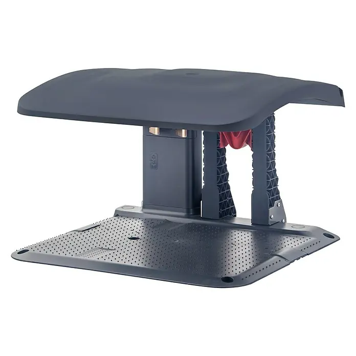 AL-KO Mähroboter-Garage Robolinho - Anthrazit, AL-KO Mähroboter Robolinho - Das Bild zeigt eine Ladestation für einen Robotermäher. Die Ladestation hat eine graue Farbe und ein modernes Design.