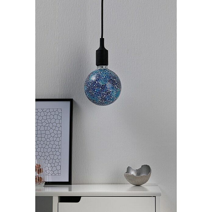 Paulmann LED-Lampe Vintage Globe-Form E27 (E27, Dimmbar, Warmweiß, 470 lm, 5 W, Farbe: Blau) | BAUHAUS