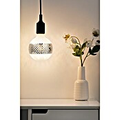 Paulmann LED-Lampe Vintage Globe-Form E27 (E27, Dimmbar, Warmweiß, 420 lm, 4,5 W, Farbe: Silber kariert) | BAUHAUS