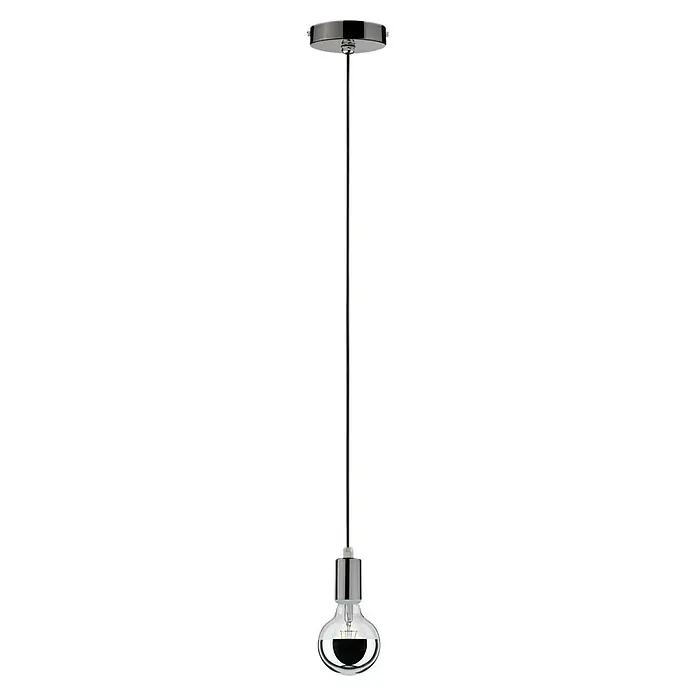 Paulmann Pendelleuchte Larus - Höhe: 159 cm, Schwarz, E27, IP44 - Elegante Pendelleuchte in Chromoptik. Das minimalistische Design und die glänzende Oberfläche machen sie zu einem Blickfang in jedem Raum.