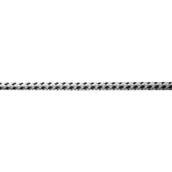 Robline Festmacherleine Meterware Rio - 10 mm, Polyester, Schwarz/Weiß - Detailaufnahme
