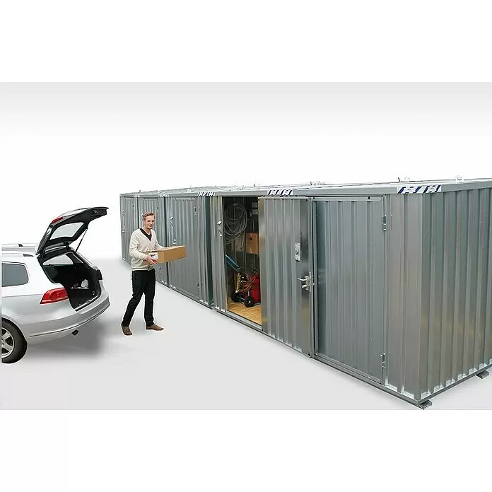 BOS Best of Steel Schnellbaucontainer SC3000+1X2-SE1 x 2,1 x 2,1 m, Stahl, Einzeltür