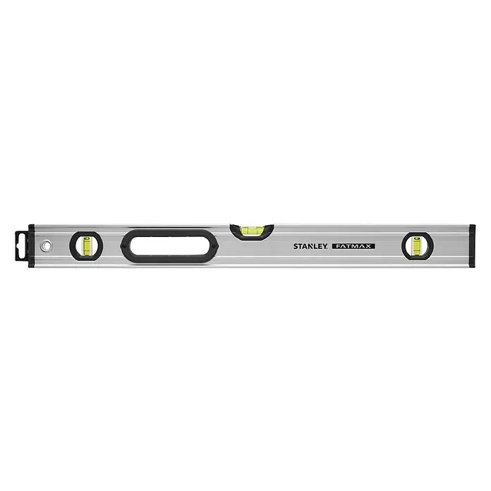 Stanley FatMax Nivel de burbuja Magnético - Aluminio, Gris - Nivel de burbuja Stanley Fatmax, una herramienta útil para alinear superficies, con tres burbujas para medidas precisas.