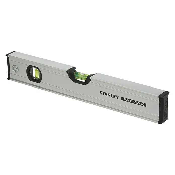 Stanley FatMax Nivel de burbuja Magnético - Aluminio, Gris - Nivel Stanley Fatmax con viales de alta visibilidad para una nivelación precisa, ideal para la construcción y proyectos de bricolaje.