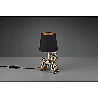 Reality Leuchten Tischleuchte Bello (60 W, L x B x H: 17 x 16 x 33 cm, Schwarz/Gold)