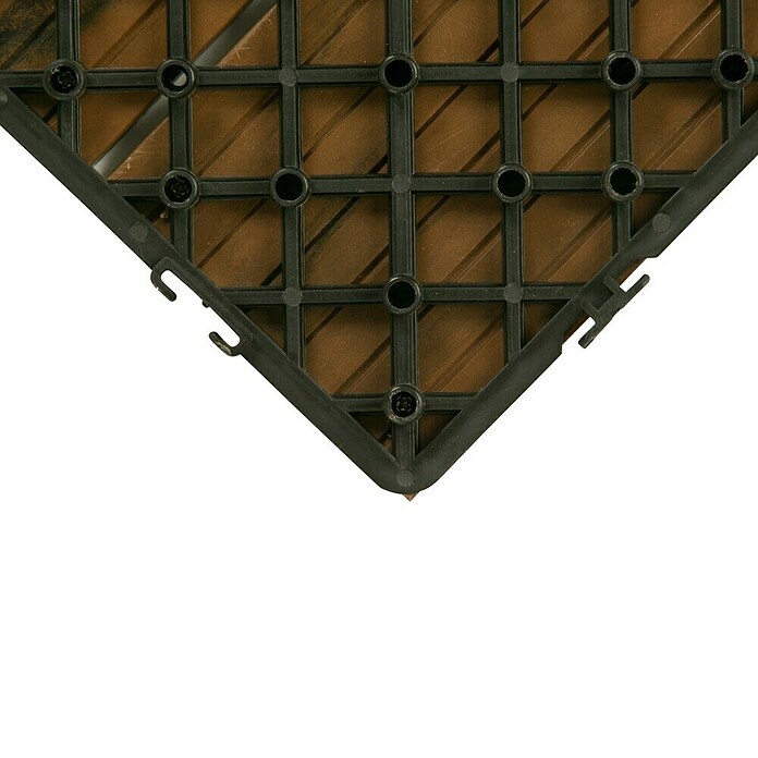 Loseta de WPC con sistema click (Marrón, An x L: 30 x 30 cm, 1 ud.)