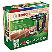 Bosch Akku-Schlagbohrschrauber PSB 18 LI-2 Ergonomic (18 V, 1 Akku, 2,5 Ah, 0 U/min - 1.400 U/min)