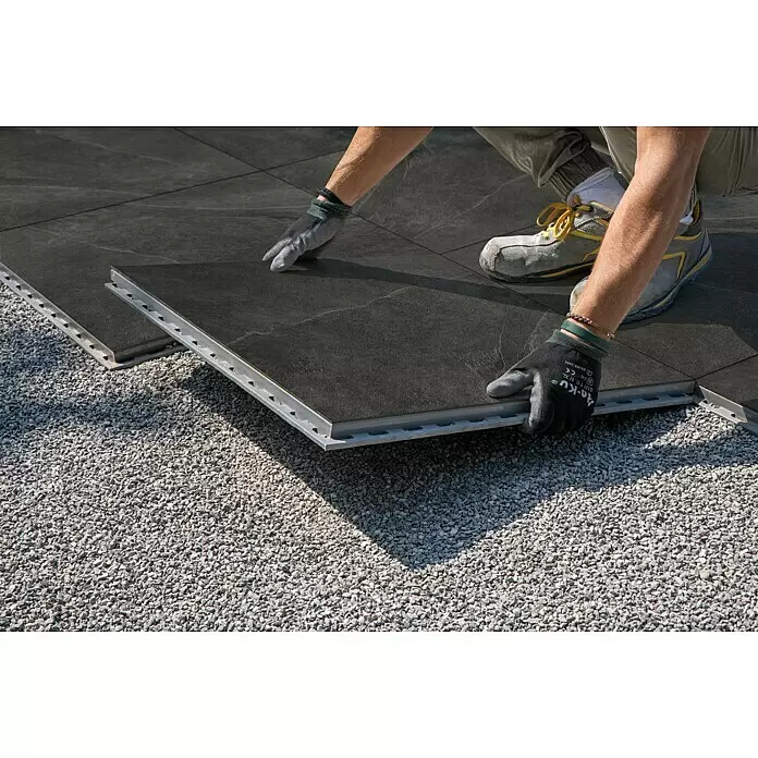 Terrassenfliese Click and Go Ardesia Grey - 60 x 60 cm, Grau, Matt - Anwendungsbeispiel
