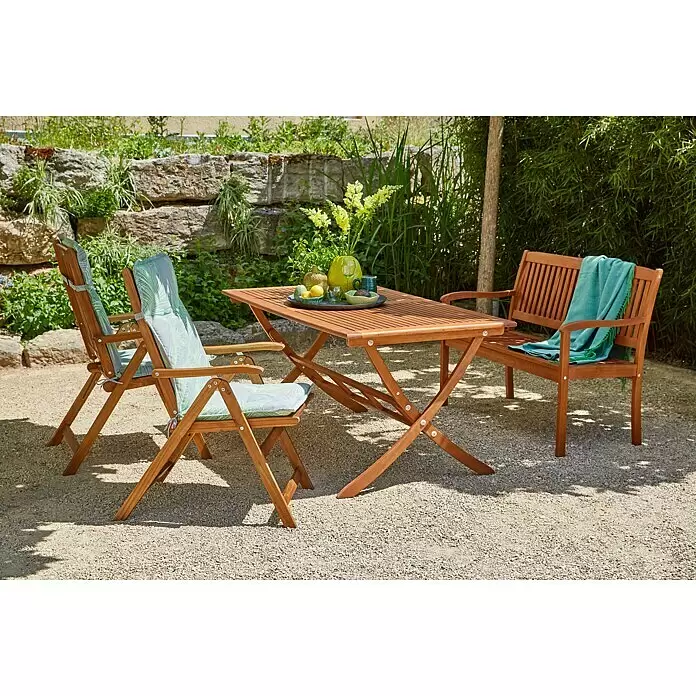 Sunfun Diana Gartenbank - B x T x H: 116 x 59 x 90 cm, Akazie, Naturbraun - Stimmungsaufnahme