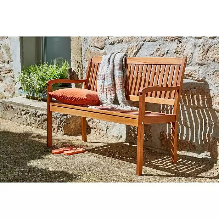 Sunfun Diana Gartenmöbel-Set - 4 -tlg., Akazie, Naturbraun, Gartentisch klappbar - Stimmungsaufnahme
