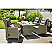 Gartenmöbel-Set Pauline (5 -tlg., Polyrattan/Glas, mit Esstisch, Bambusgrau) | BAUHAUS