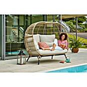 Sunfun Loungesessel Nest Sophie (B x T x H: 173 x 109 x 151 cm, Polyrattan, Beige) | BAUHAUS