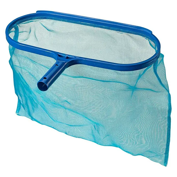 Malibu Bodenkescher Lightweight - Kunststoff - Ein blauer Poolkescher mit feinem Netz, ideal zum Entfernen von Blättern und Schmutz aus dem Schwimmbecken.