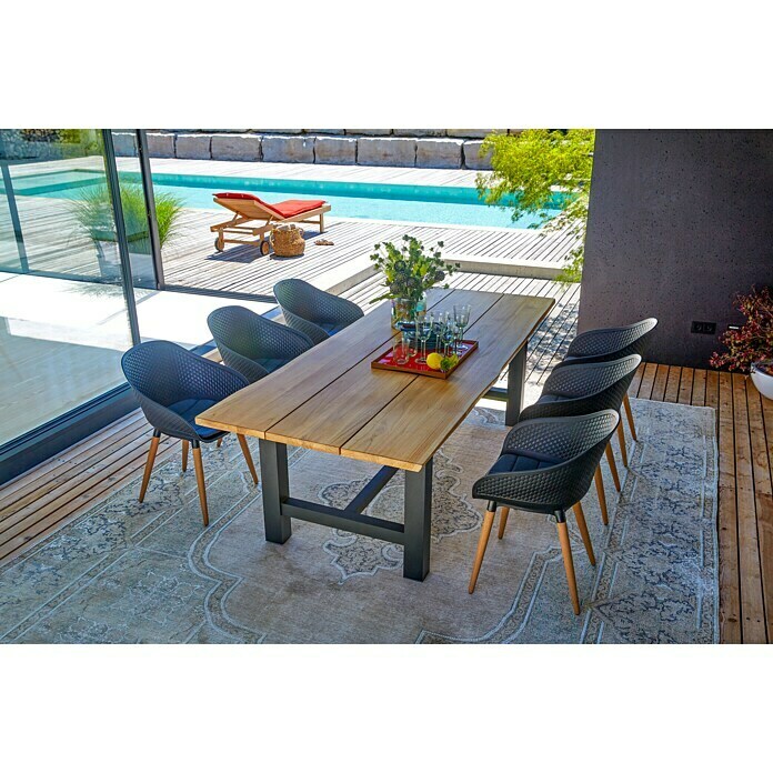 Sunfun GartentischL x B: 240 x 100 cm, Teak, Natur Mood Shot