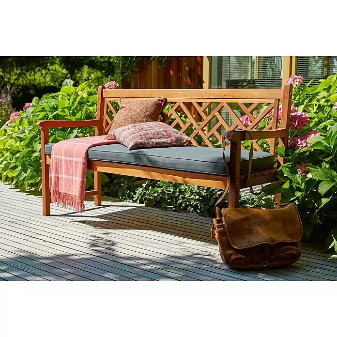 Sunfun Gartenbank - B x T x H: 158 x 61,5 x 91 cm, Akazie, Naturbraun - Stimmungsaufnahme