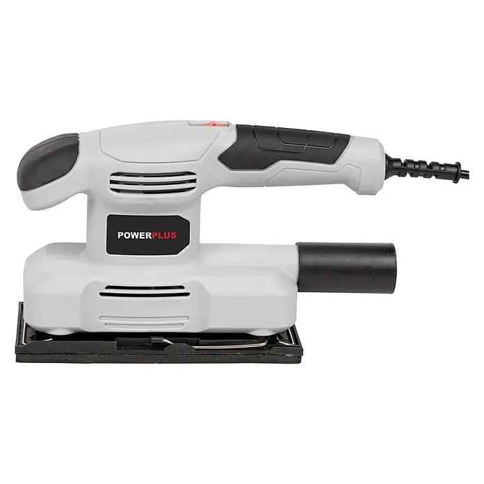PowerPlus Lijadora orbital eléctrica POWC40100 - 150 W, 24.000 r.p.m. - La lijadora orbital Powerplus en gris y negro es una herramienta versátil para superficies de lijado.
