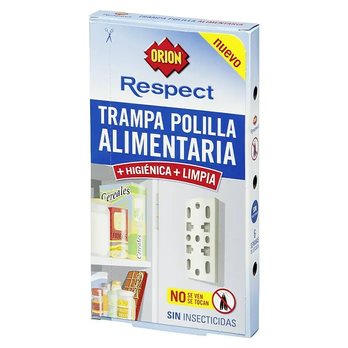 Trampa para polillas Alimentaria - Ámbito de aplicación: Para interior, 1 ud. - Trampa para polillas de alimentos Orion Respect, nueva e higiénica, para 6 semanas de protección eficaz contra las polillas sin insecticidas.