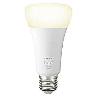 Philips Hue LED-Lampe White (E27, Dimmbar, Warmweiß, 1 600 lm, 15,5 W, 1 Stk.)