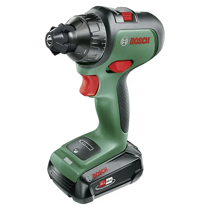 Bosch Power for All 18V Akku-Bohrschrauber AdvancedDrill 18 - 18 V, 2 Akkus, 2,5 Ah, 32 Nm - Akku-Bohrschrauber von Bosch, ein vielseitiges Werkzeug für Schraub- und Bohrarbeiten. Mit ergonomischem Design und kompakter Bauweise.