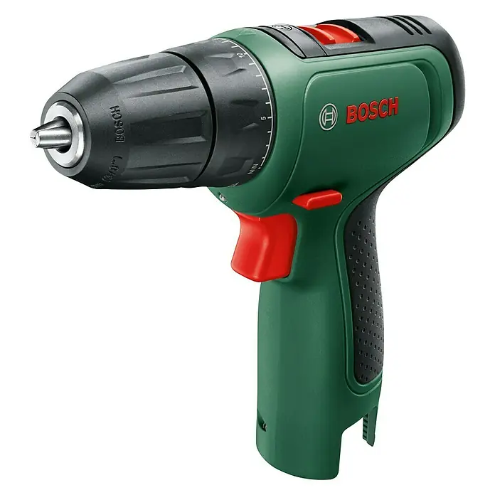 Bosch Power for All 12V Akku-Bohrschrauber EasyDrill 1200 - 12 V, Ohne Akku - Bosch Akku-Bohrschrauber mit grünem Gehäuse und roten Akzenten. Kompaktes und handliches Werkzeug für vielfältige Schraub- und Bohrarbeiten.