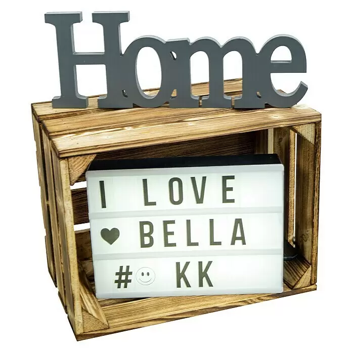 Holzkiste Bella - L x B x H: 40 x 25 x 30 cm, Braun - Anwendungsbeispiel