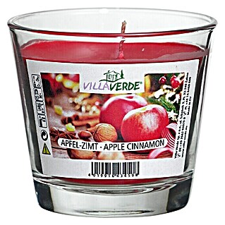 Duftkerze (Im Glas, Apfel-Zimt, Ø x H: 9 x 8 cm)