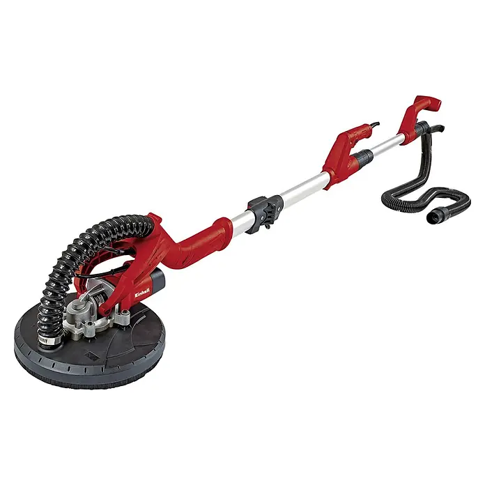 Einhell Wand- & Deckenschleifer TC-DW 225 - 600 W, Durchmesser Schleifscheibe: 225 mm - Einhell Trockenbauschleifer mit rotem Gehäuse und Absaugschlauch, ideal für den Innenausbau und Renovierungsarbeiten.