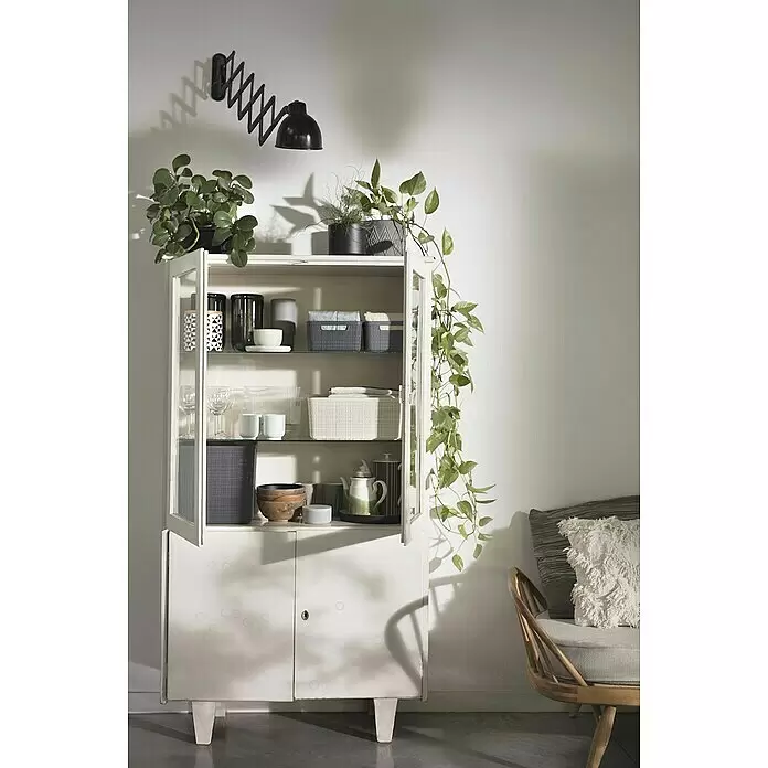 Curver Aufbewahrungsbox Jute - L x B x H: 36 x 27 x 15 cm, Kunststoff, Creme - Stimmungsaufnahme