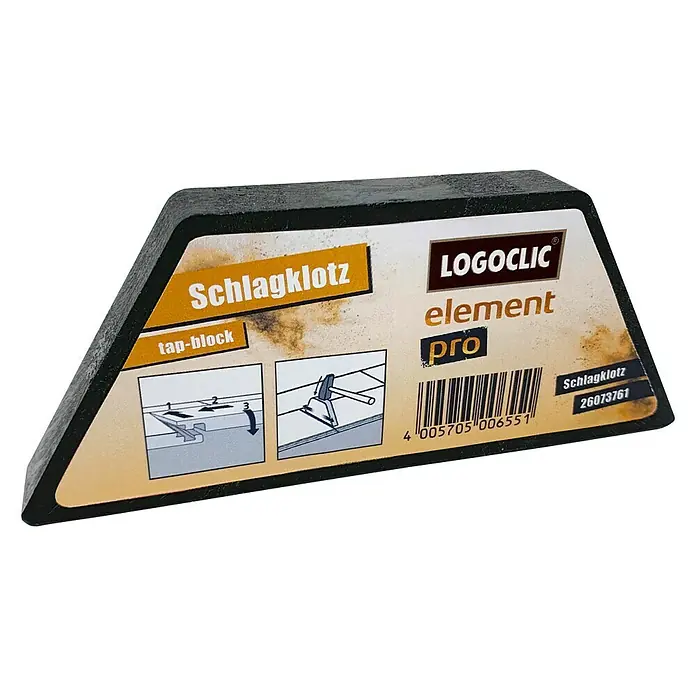 LOGOCLIC Schlagklotz ElementPro - Passend für: LOGOCLIC ElementPro Hartvinylboden - Ein Schlagklotz "Logiclic element pro" zum einfachen und sicheren Verlegen von Laminat und Parkettböden. Das Werkzeug schützt die Kanten vor Beschädigungen.