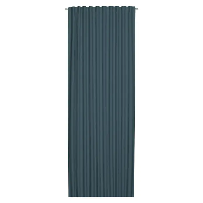 Elbersdrucke Verdunkelungsvorhang Midnight - 140 x 255 cm, 100 % Polyester, Blau - Ein elegantes, blaues Dekogewebe, das jedem Raum eine moderne und stilvolle Note verleiht und die ideale Fensterdekoration darstellt.